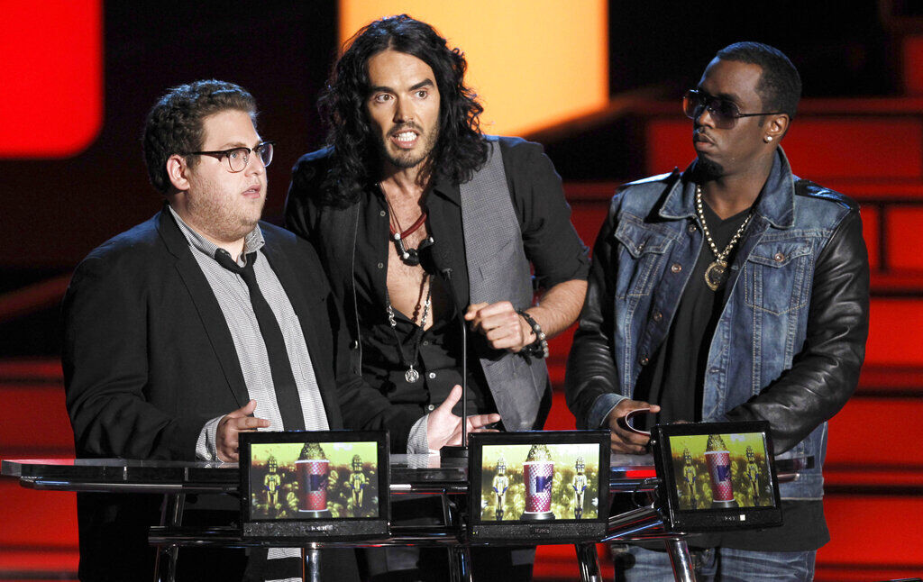 Jonah Hill, Russell Brand,Sean Diddy Combs